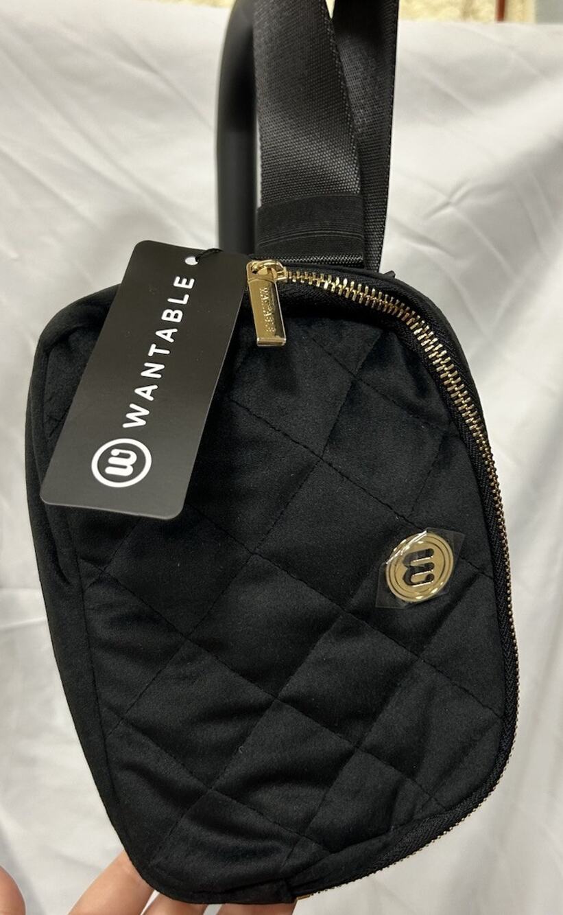 Wantable Velvet Cozytober Belt Bag In Black